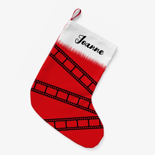 Petite Chaussette De Noël Motif de bobine de film (Devant (Accrochage))