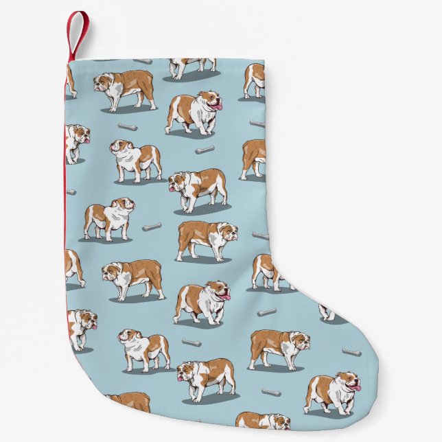 Petite Chaussette De Noël Motif de bulldog anglais (Devant)
