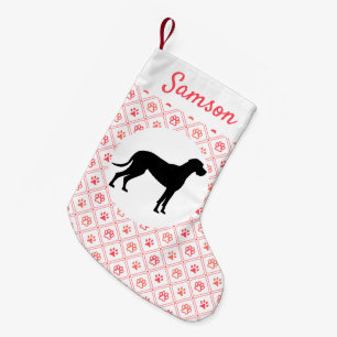 Petite Chaussette De Noël Motif de carreaux rouges à carreaux gris-gris per
