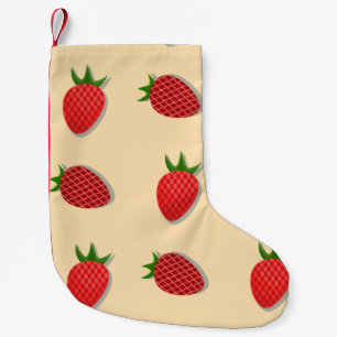 Petite Chaussette De Noël Motif de fraises pour les fruits à l'été bonnes vi