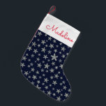 Petite Chaussette De Noël Motif De La Mer D'Astérie| Ajouter votre nom<br><div class="desc">arrière - plan de poisson étoilé| © et ® Bigstock® - Tous droits réservés.</div>