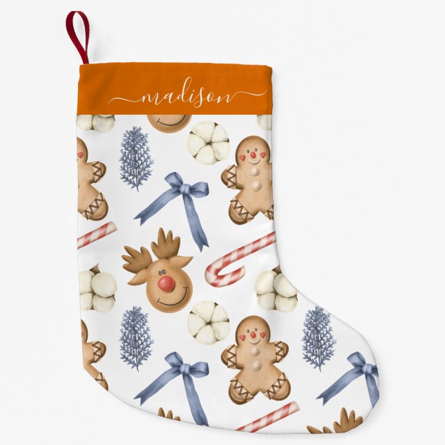 Petite Chaussette De Noël Motif de Noël (Devant)