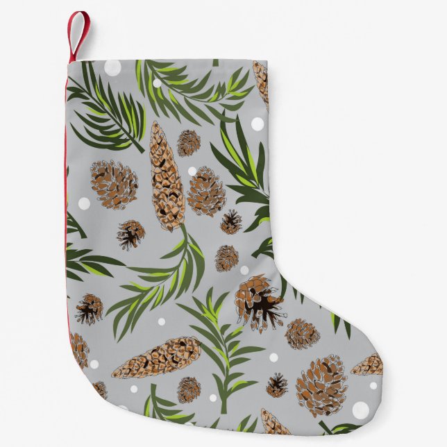 Petite Chaussette De Noël Motif de Noël, Pine Snow 10 (Devant)