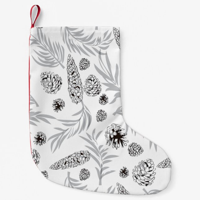 Petite Chaussette De Noël Motif de Noël, Pine Snow 7 (Devant)