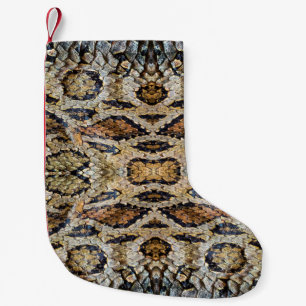Petite Chaussette De Noël motif de peau de serpent. Poster de animal vintage