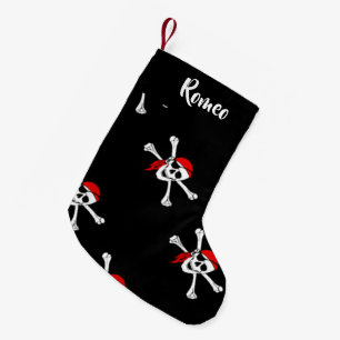 Petite Chaussette De Noël Motif de pirates de texte personnalisé