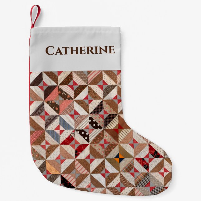 Petite Chaussette De Noël Motif de poche personnalisable (Devant)