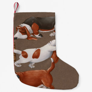 Petite Chaussette De Noël Motif de récolte Citrouille Basset Hound