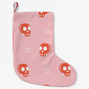 Petite Chaussette De Noël Motif de tête rouge vintage