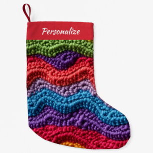 Petite Chaussette De Noël Motif de tricot au tricot à l'ancienne Noël