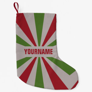 Petite Chaussette De Noël Motif de vacances nom personnalisé Stockage de Noë