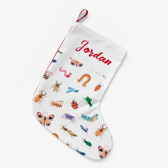 Petite Chaussette De Noël Motif d'insectes coloré mignon (Devant (Accrochage))