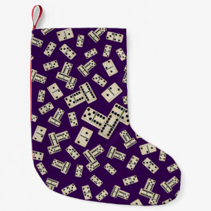 Petite Chaussette De Noël Motif domino violet amusant
