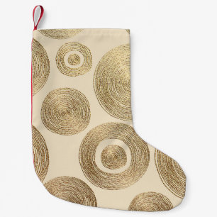 Petite Chaussette De Noël Motif d'or : design abstrait brillant
