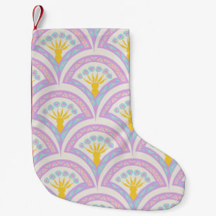 Petite Chaussette De Noël Motif en coquille de couleur pastel