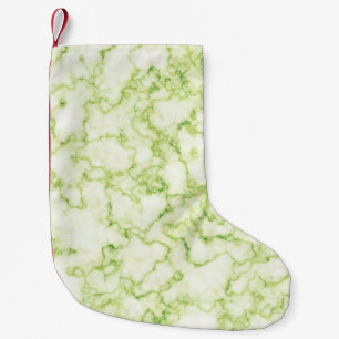 Petite Chaussette De Noël Motif en marbre vert