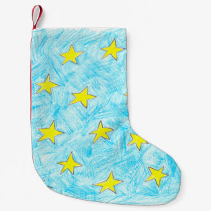 Petite Chaussette De Noël Motif étoile jaune