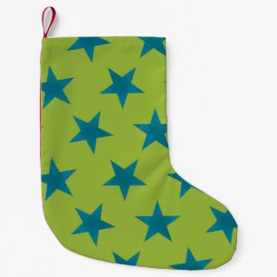 Petite Chaussette De Noël Motif Étoiles Dorées 20
