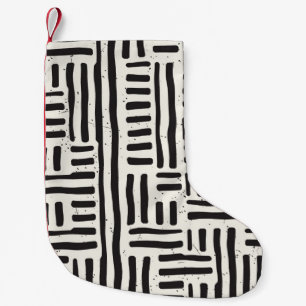 Petite Chaussette De Noël Motif extensible à la main et continu avec lignes