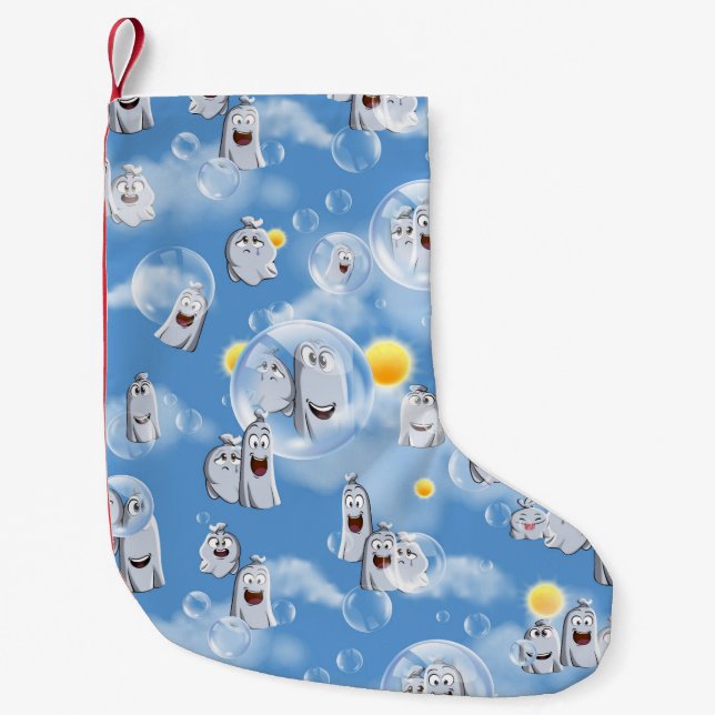 Petite Chaussette De Noël Motif fantôme (Devant)