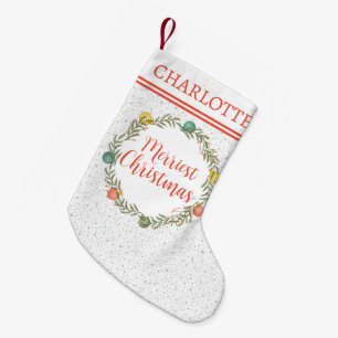 Petite Chaussette De Noël Motif Festif Cypress avec Monogram Holiday