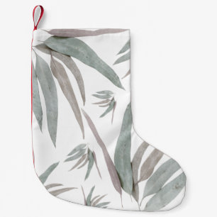 Petite Chaussette De Noël Motif Feuille de l'Eucalyptus
