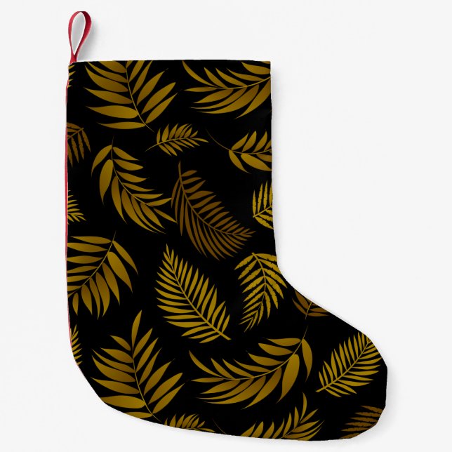 Petite Chaussette De Noël Motif Feuille tropical 14 (Devant)