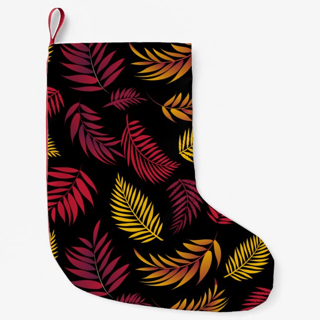 Petite Chaussette De Noël Motif Feuille tropical 21 (Devant)