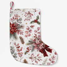 Motif floral de Noël élégant vintage