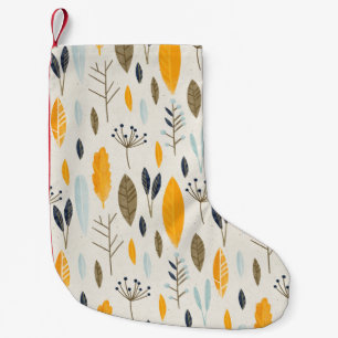 Petite Chaussette De Noël Motif floral illustré à la main sur papier