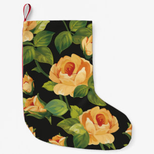Petite Chaussette De Noël Motif floral incomparable avec de beaux roses