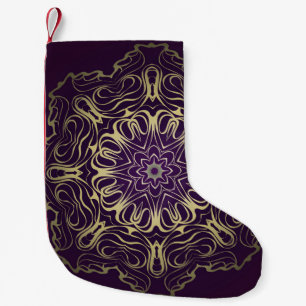 Petite Chaussette De Noël Motif Flower Round. Illustration. Valentine's, B