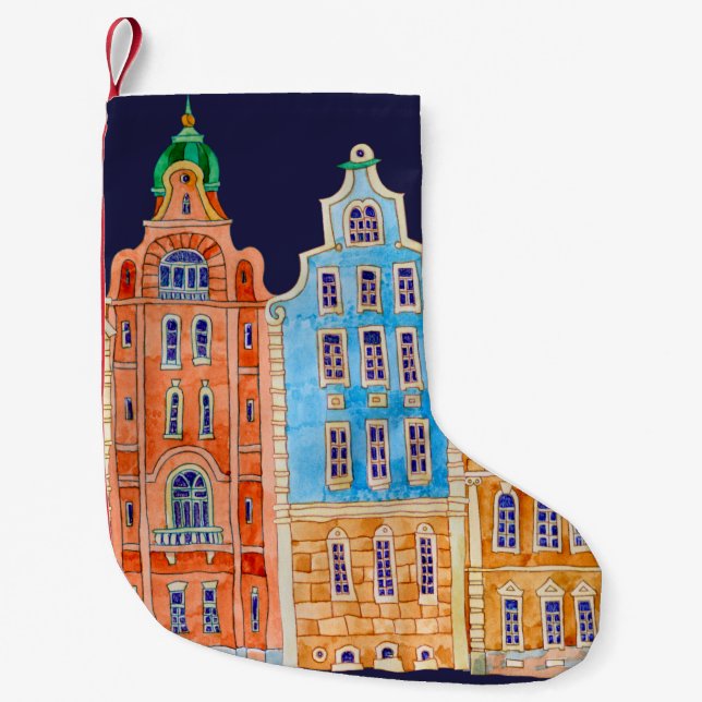 Petite Chaussette De Noël Motif frontalier transparent et architectural sur  (Devant)
