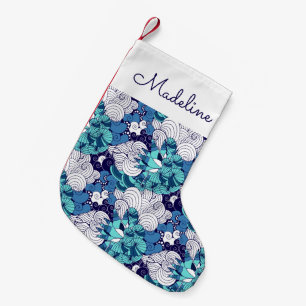 Petite Chaussette De Noël Motif funky Seashell  Ajouter votre nom