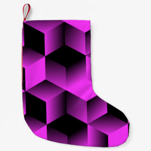 Petite Chaussette De Noël motif géométrique abstrait transparent avec gril