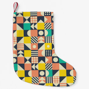 Petite Chaussette De Noël Motif géométrique coloré sans couture
