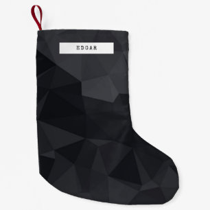 Petite Chaussette De Noël Motif géométrique noir