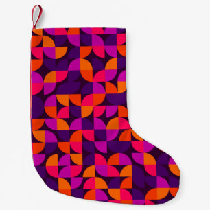 Petite Chaussette De Noël Motif géométrique transparent. Vinta vintage Abstr