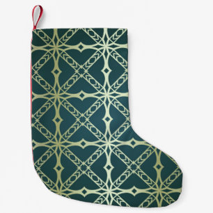 Petite Chaussette De Noël Motif géométrique vintage Art déco sans couture. V