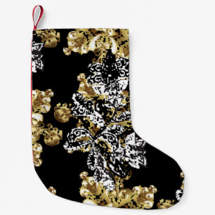 Petite Chaussette De Noël Motif graphique élégant. Arrière - plan sans coutu