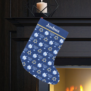 Petite Chaussette De Noël Motif Hanoukka mignon