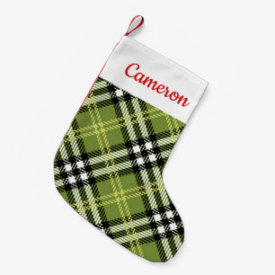 Petite Chaussette De Noël Motif irlandais vert de plaid