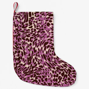Petite Chaussette De Noël Motif léopard, Empreinte de léopard, Poster de ani