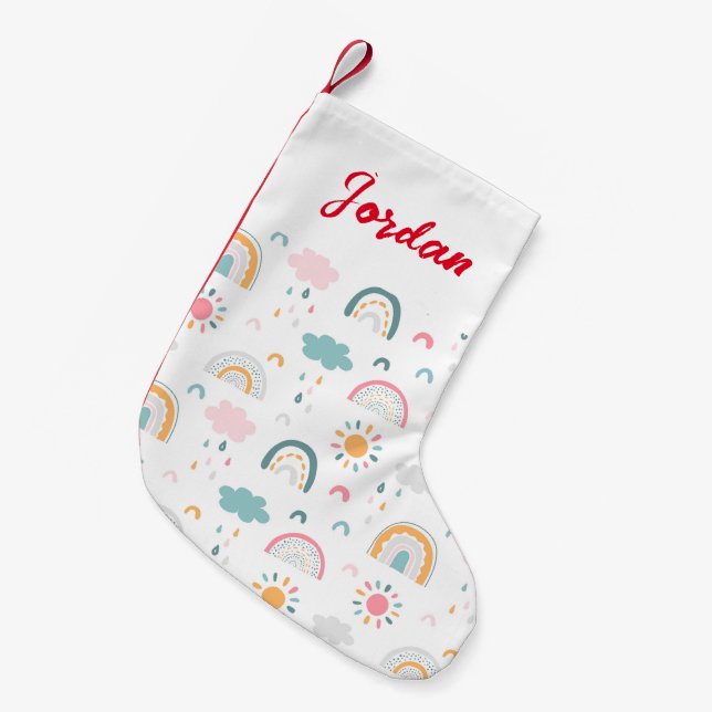 Petite Chaussette De Noël Motif météorologique mignon (Devant (Accrochage))