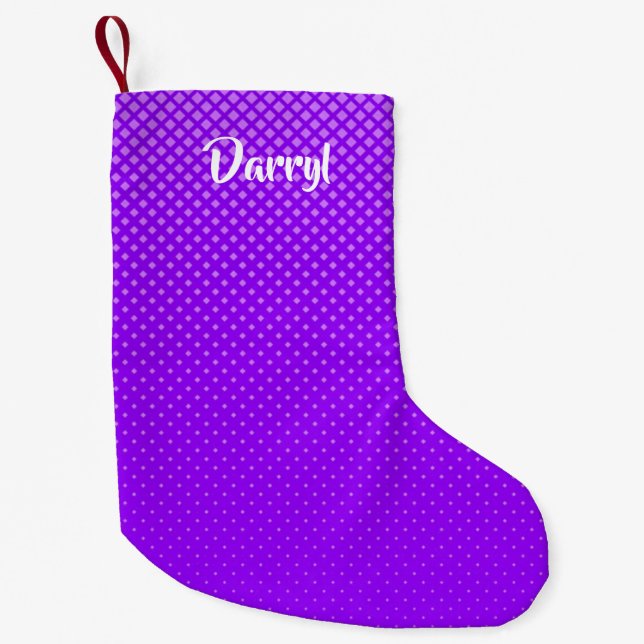 Petite Chaussette De Noël Motif mi-teinte violet (Devant)