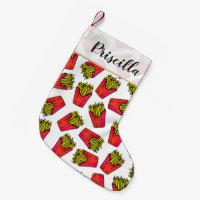 Motif mignon de pommes frites de fin gourmet