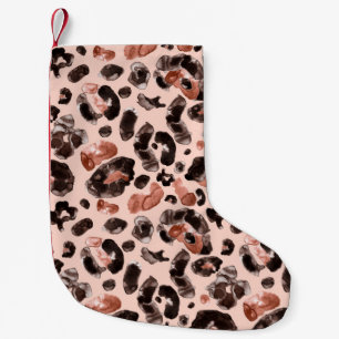 Petite Chaussette De Noël Motif poster de animal léopard d'eau