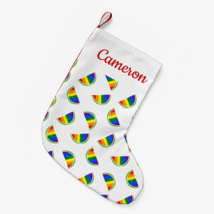 Petite Chaussette De Noël Motif Rainbow Watermelon