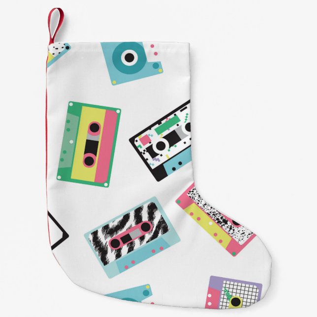 Petite Chaussette De Noël Motif sans couture avec bandes audio dans style ré (Devant)