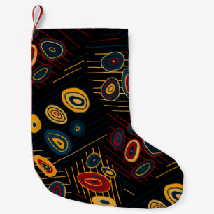 Petite Chaussette De Noël Motif sans couture avec doodles modernes abstraits